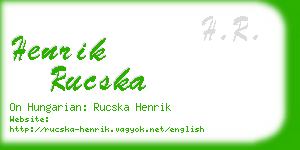 henrik rucska business card